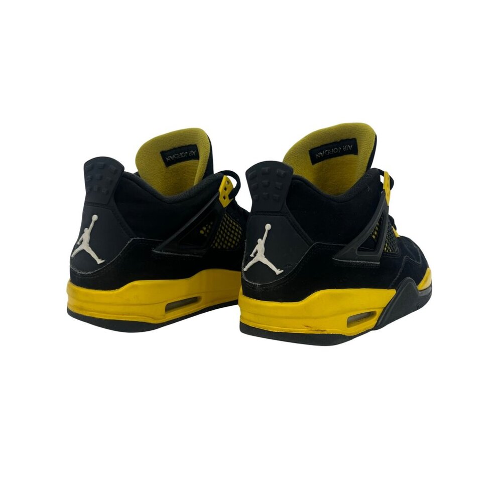 AUTHENTIC Air Jordan 4 Retro Thunder Black & Tour Yellow Sneakers • Women's 8.5 - Picture 14 of 16